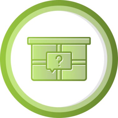 Gizem Kutusu simgesi, vektör illüstrasyonu basit tasarım