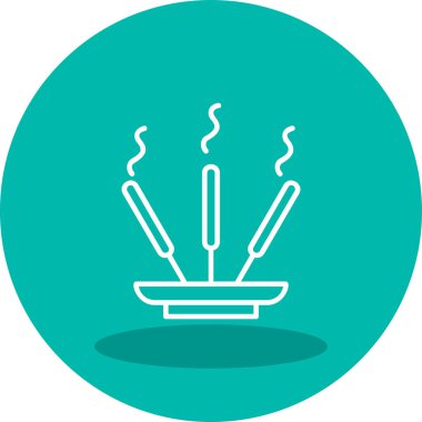 Tütsü çubukları simgesinin web çizimi