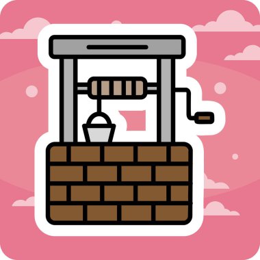 su kuyusu ikonu vektör illüstrasyonu