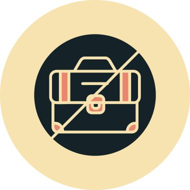 İşsizlik simgesi, vektör illüstrasyonu 