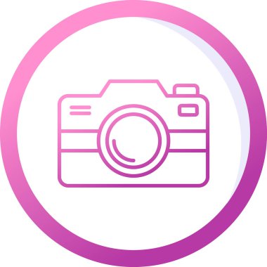 Fotoğraf makinesi simgesi, vektör illüstrasyonu. düz tasarım biçimi              