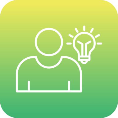 Fikir simgesinin vektör illüstrasyonu 