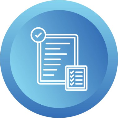 Onay listesi düz simgesi 