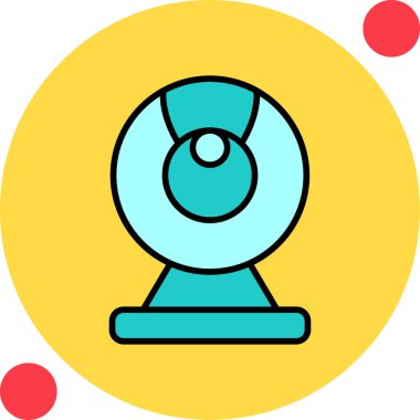 Web kamera simge vektör çizim