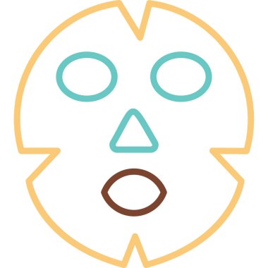 Yüz maskesi web simgesi, vektör illüstrasyonu