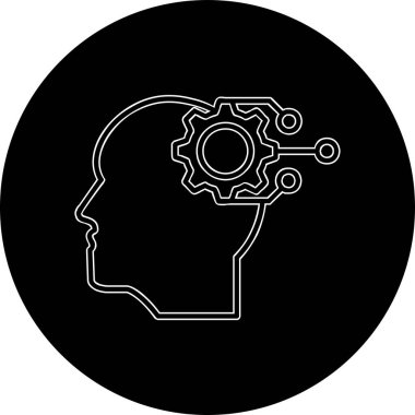 Düşünüyorum. Web simgesi basit illüstrasyon           