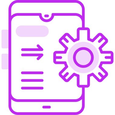 Mobil Ayarlar ikon vektör çizimi