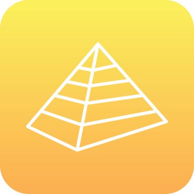 Piramit ağ simgesi vektör illüstrasyonu