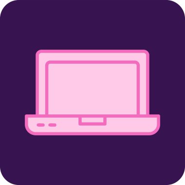 dizüstü bilgisayar simgesi, vektör illüstrasyonu basit tasarım