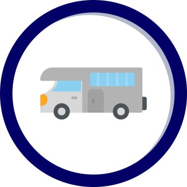 karavan web simgesi basit illüstrasyon