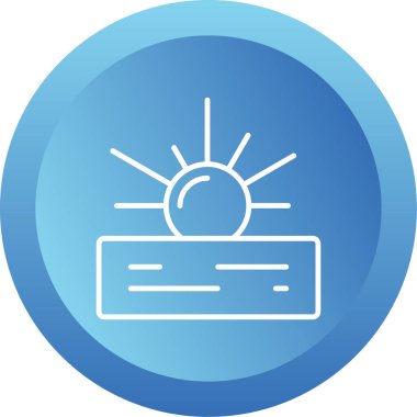 SunRise web simgesi, vektör illüstrasyonu