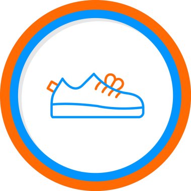 Ayakkabı simgesinin vektör illüstrasyonu