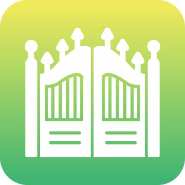 Kapı. Web simgesi basit illüstrasyon