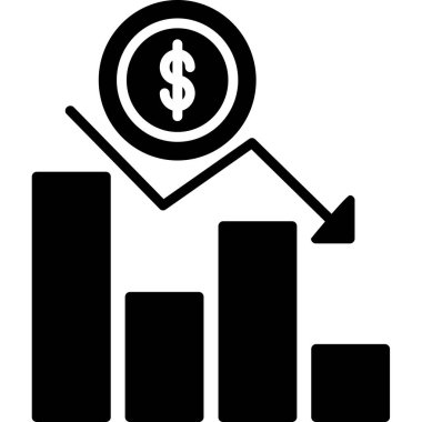 Kayıp grafik simgesi basit tasarımı 