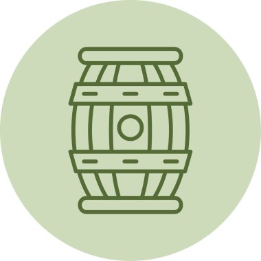 Namlu simgesi, vektör illüstrasyonu basit tasarım