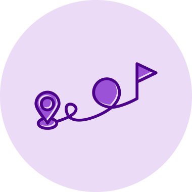 Hedef konsept, konum pin vektörü simgesi