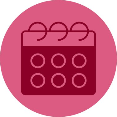 Takvim simgesi, vektör illüstrasyonu basit tasarım