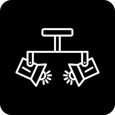 Spotlight simgesi, web basit illüstrasyon