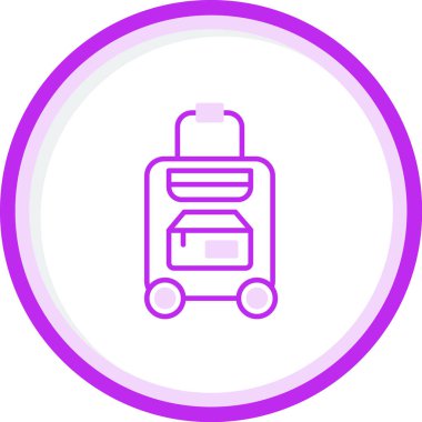 Bagaj web simgesi, vektör çizim 