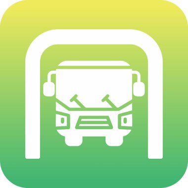bus simgesi basit vektör illüstrasyonu 