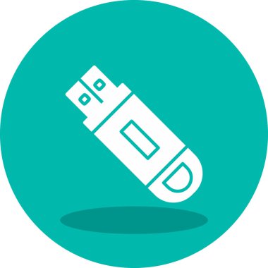 Flash disk simgesi, vektör illüstrasyon tasarımı