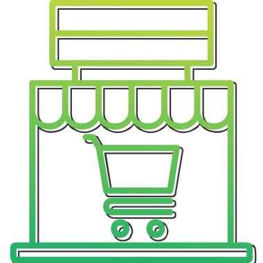 Alışveriş. Web simgesi basit illüstrasyon 