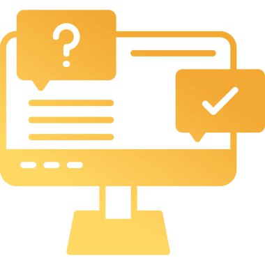 Quiz web simgesi vektör illüstrasyonu