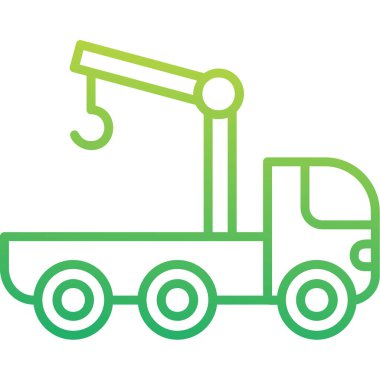 Kamyon. Web simgesi basit illüstrasyon 