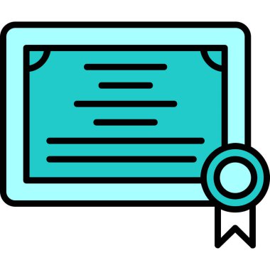 Sertifika. Web simgesi basit tasarım