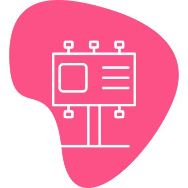 Billboard web simgesi, vektör çizim 