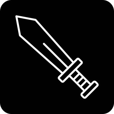 Kılıç. Web simgesi basit illüstrasyon 