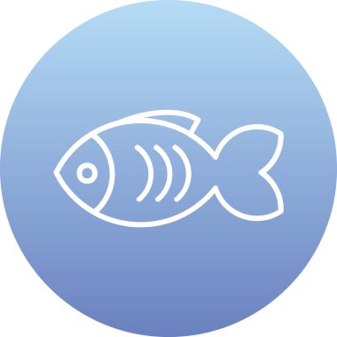 Balık. Web simgesi basit illüstrasyon 