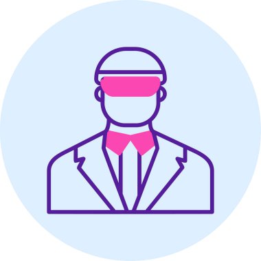 Güvenlik subayı simgesi, vektör illüstrasyonu basit tasarım