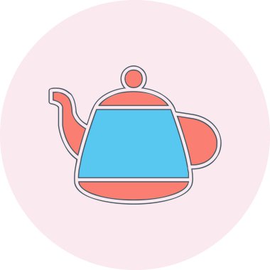 Vektör illüstrasyonu, çaydanlık ağı simgesi 