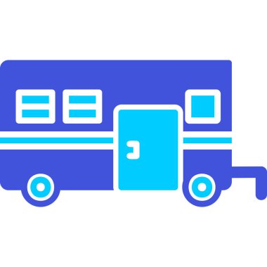 Camper van simge vektör çizim