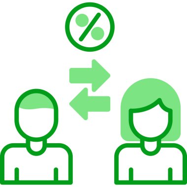 Kişiler Arası Zeka simgesi, vektör illüstrasyonu 