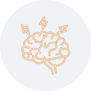 Beyin fırtınası web simgesi, vektör illüstrasyonu 