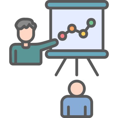 personel eğitim simgesi, vektör illüstrasyonu basit tasarım
