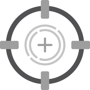 Crosshair simgesi, vektör illüstrasyonu basit tasarım