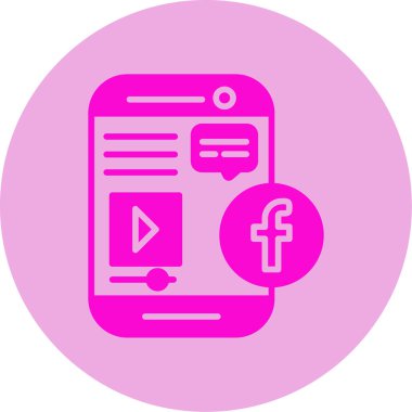 Sosyal medya. Web simgesi basit illüstrasyon