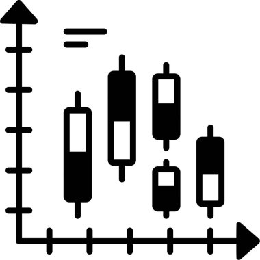Candlestick Grafik simgesi, vektör illüstrasyonu basit tasarım