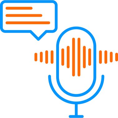 vector illustration of Voice message icon                        