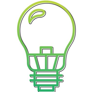 ampul simgesi, vektör illüstrasyonu 