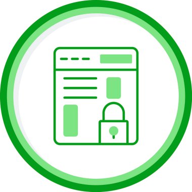 Tarayıcı Kilidi web simgesi, vektör illüstrasyonu