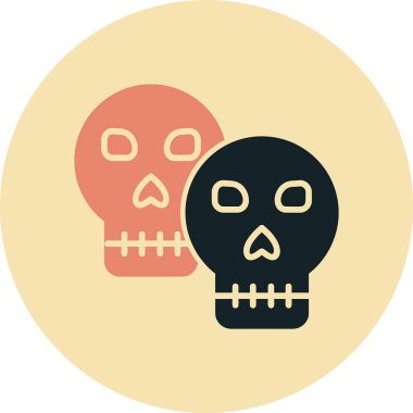 kafatası simgesi vektör illüstrasyonu