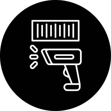 Barkod Tarayıcı simgesi, vektör illüstrasyonu