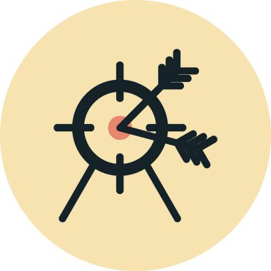 Oklu hedefin vektör illüstrasyonuName 