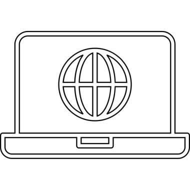 dizüstü bilgisayar simgesi, vektör illüstrasyonu basit tasarım