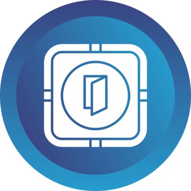 Çıkış kapısı simgesinin web illüstrasyonu