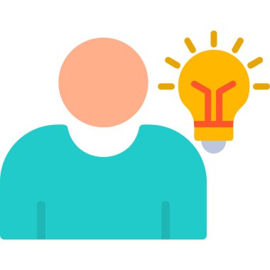 Fikir simgesinin vektör illüstrasyonu 